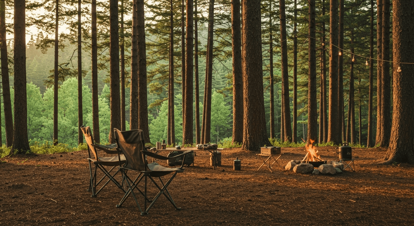 Folding Camping Chairs in use