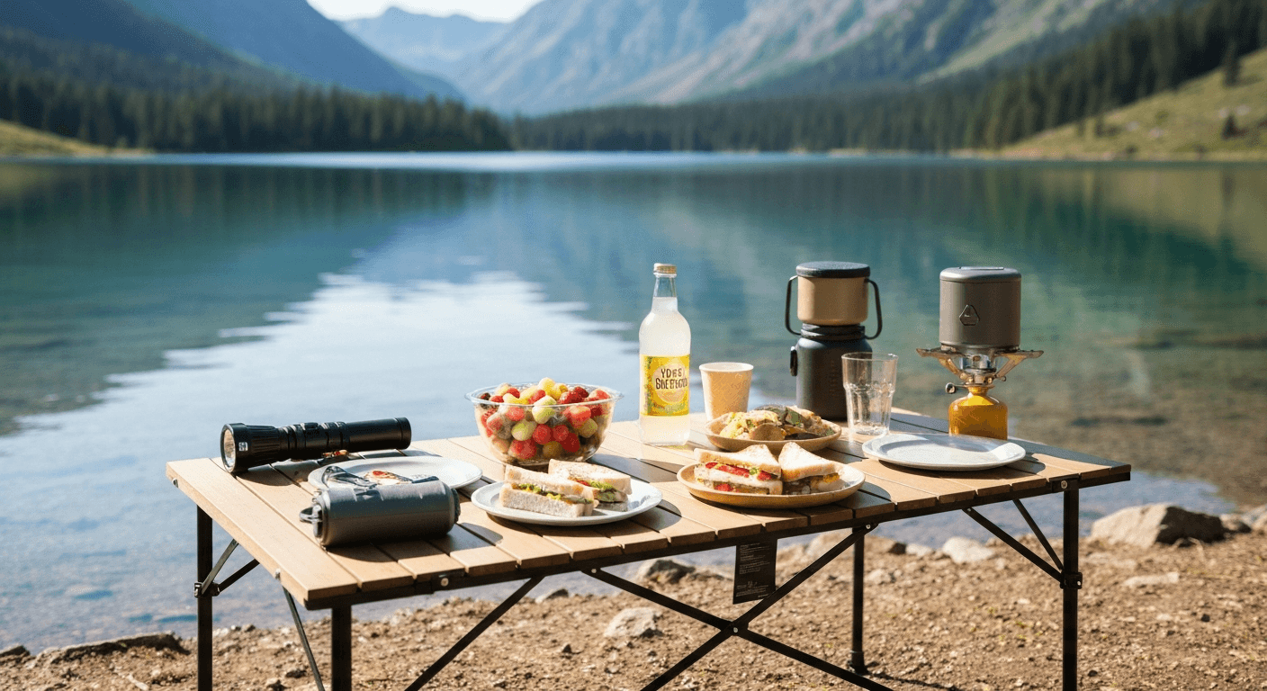 Portable Tables in use